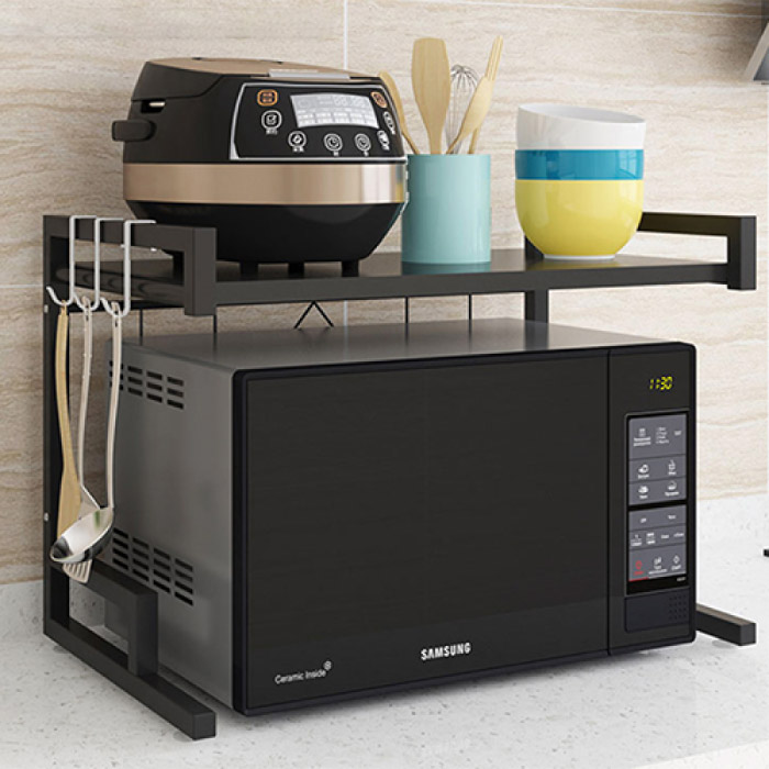 新しい ラック スチール 収納 おしゃれ レンジ台 キッチン レンジラック 上置き棚 電子レンジ台 棚 レンジ上 家電収納 便利 省スペース ブラック ホワイト シンプル おしゃれ スッキリ 整理 整頓 キッチン収納