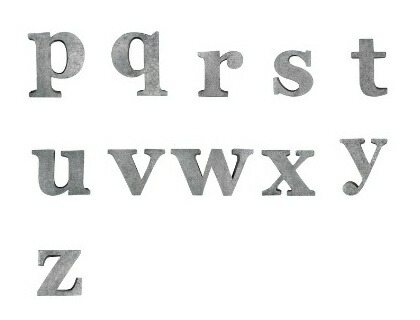ブリキスモールレター ｐ ｚ ブリキ アルファベット 小文字 公式