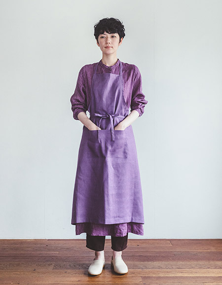 Fog Linen Work フォグリネンワーク フルエプロン パルム パープル むらさき Lka004 54 Fog フォグ エプロン かわいい シンプル ナチュラル 前掛け リネン 麻 100 Deerfieldtwpportage Com