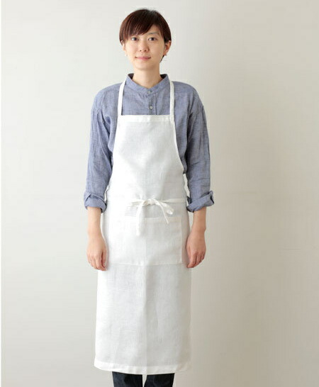 fog linen work フォグリネンワーク フルエプロン ホワイト 白19 fog フォグ エプロン かわいい シンプル ナチュラル 前掛け リネン フォグ おしゃれ 北欧 麻 【送料無料】