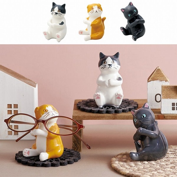 楽天市場】グラスホルダー メガネスタンド グラススタンド 猫 ねこ