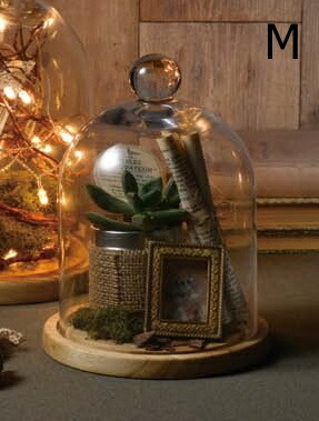 楽天市場】ガラスドーム M 置き物 置物 オブジェ ガラスドーム