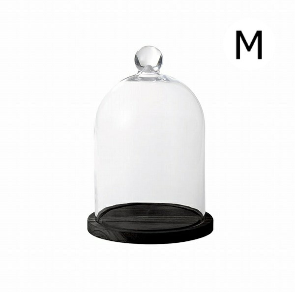楽天市場】ガラスドーム L ブラック 木製 ガラス 置き物 置物 オブジェ