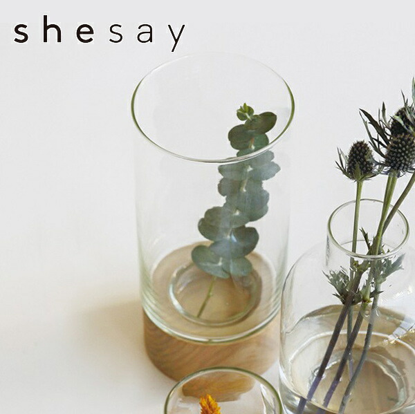 楽天市場】花瓶 リューズガラス フラワーベース 木とリューズ