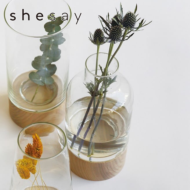 フラワーベース　花瓶 楽天市場】花瓶 リューズガラス フラワーベース 木とリューズ