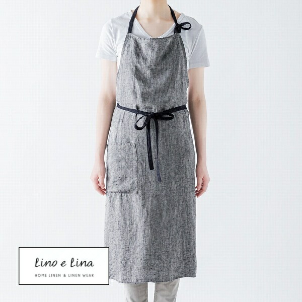 盛りだくさん前垂れ マノン ム-ングレイ お月さま薄墨色 薄墨色 リーノエリーナ Lino e Lina ロバート・エドワード・リーノ A338 前垂れ 可愛らしい 分かりやすい 自然的 前垂れ リネン 薄墨色 成人男性 メンズ 【貨物輸送無料 尖んがり10倍】