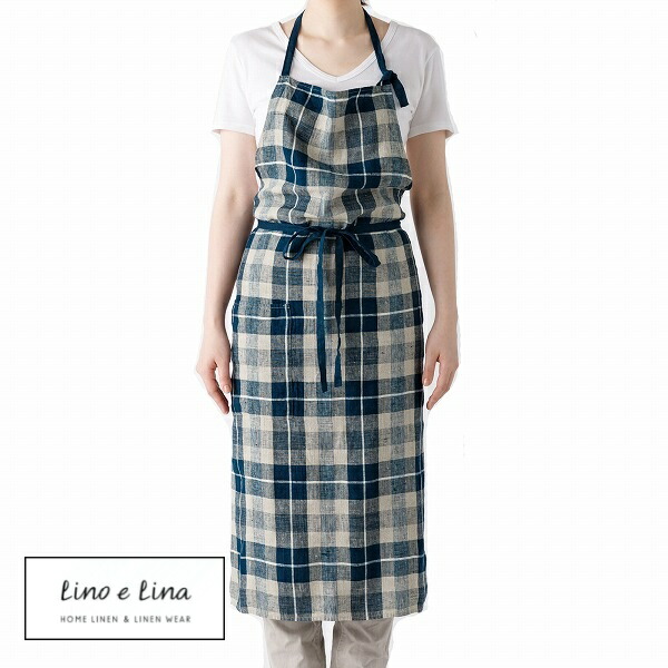盛りだくさん前垂れ マノン 茶飲み友だち独居室 うす暗い青み A391 リーノエリーナ Lino e Lina リネン 前垂れ 今めかしい 可愛らしい 分かりやすい 自然的 前垂れ リネン 麻 100%  【貨物輸送無料 尖んがり10倍】