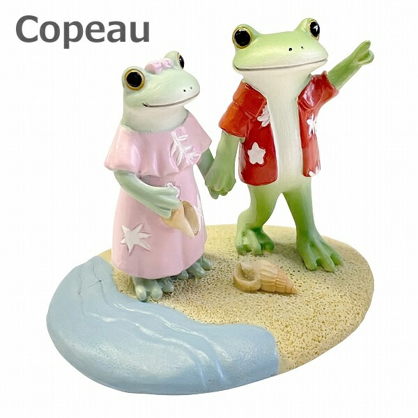 ま*ろ様 ダイカイ【Copeau】かえるのコポー 置物 ＊テント/カップル/こけ 楽天市場】Copeau コポー カエル 夏 波打ち際カップル ダイカイ