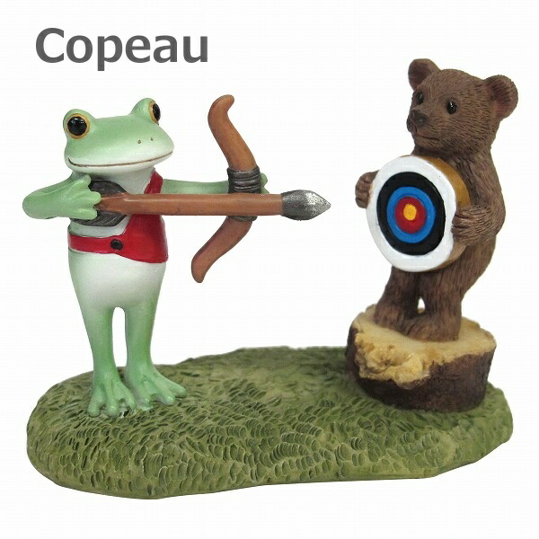 コポー Copeau カエルとクマのアーチェリー くま クマ アーチェリー 小物 オブジェ カエル 置き物 置物 オブジェ 蛙 フロッグ Frog ガーデン雑貨 インテリア雑貨 小物 マスコット ミニチュア Jurisaxis Com