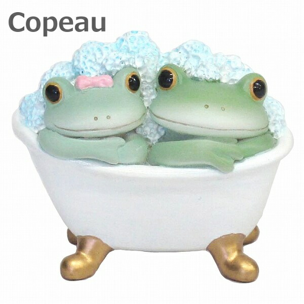 コポー 泡風呂でぽかぽか Copeau カップル 風呂 お風呂 おふろ 泡 かえる カエル フロッグ Frog 雑貨 置き物 置物 オブジェ ガーデン雑貨 インテリア雑貨 小物 マスコット ミニチュア Crunchusers Com