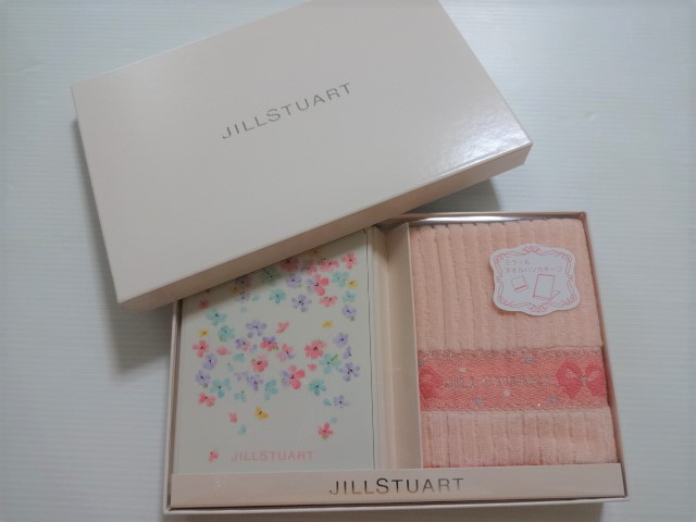 楽天市場 ジルスチュアート Jill Stuart 花柄 ロゴ入り タオルハンカチ ミラーセット ピンク 白 ｇｒａｎｄｅ Shop