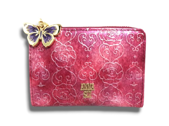 ピンク アナスイ ANNA SUI 折り 財布 マジカルローズ バラ 薔薇 新品