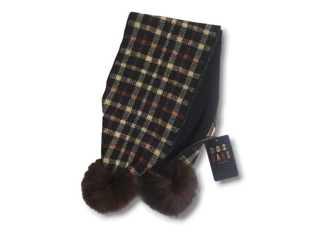 楽天市場】ダックス DAKS マフラー フォックス ウール使用 チェック柄