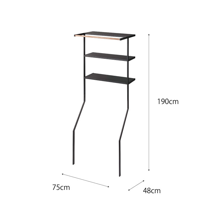 楽天市場 立て掛けランドリーシェルフ ランドリーラック 壁に立てかけるだけ 隙間収納 収納 おしゃれ すきま収納 棚 ウォールラック 山崎実業 Yamazaki 24 24ベッド館 グランデ ベッド館