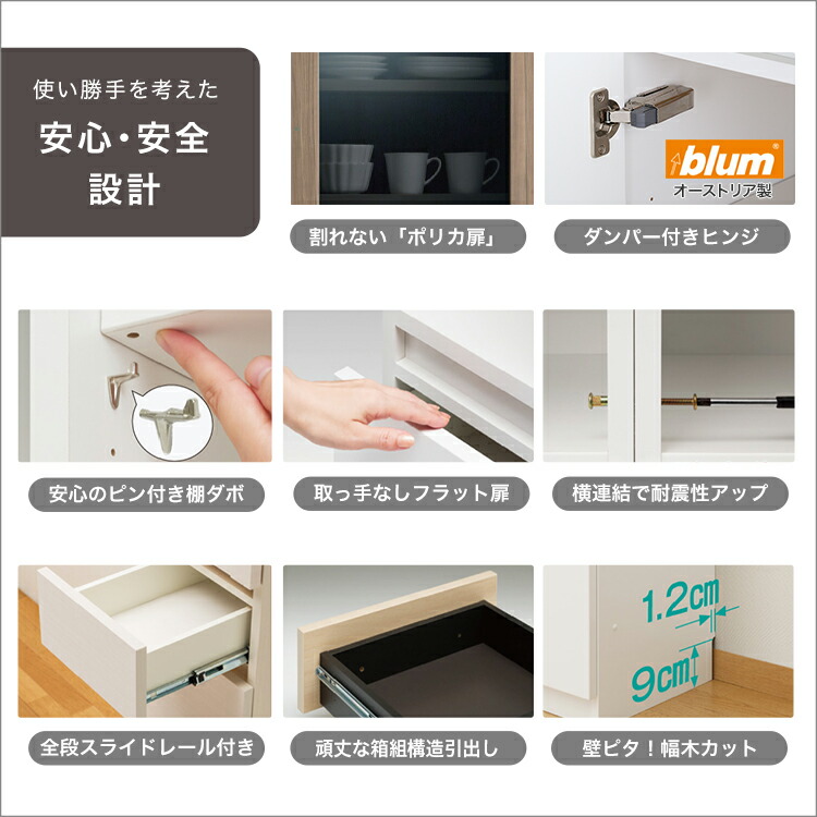 セミオーダーカウンター下収納ぴったりくん キャビネット(ポリカタイプ