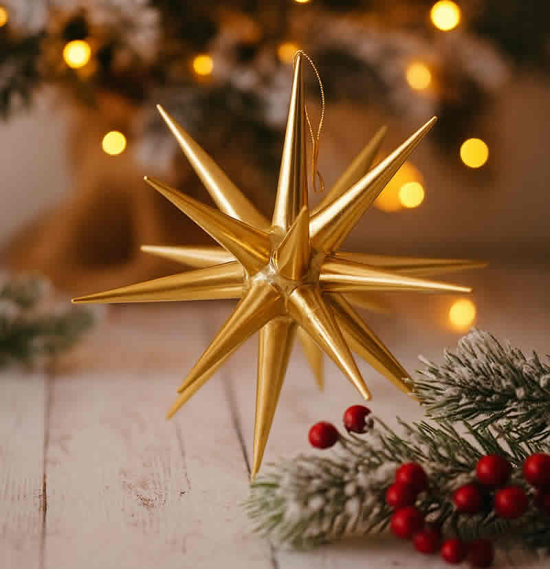 楽天市場】金の星 立体（大）【ベツレヘムの星（ドイツ/Albin