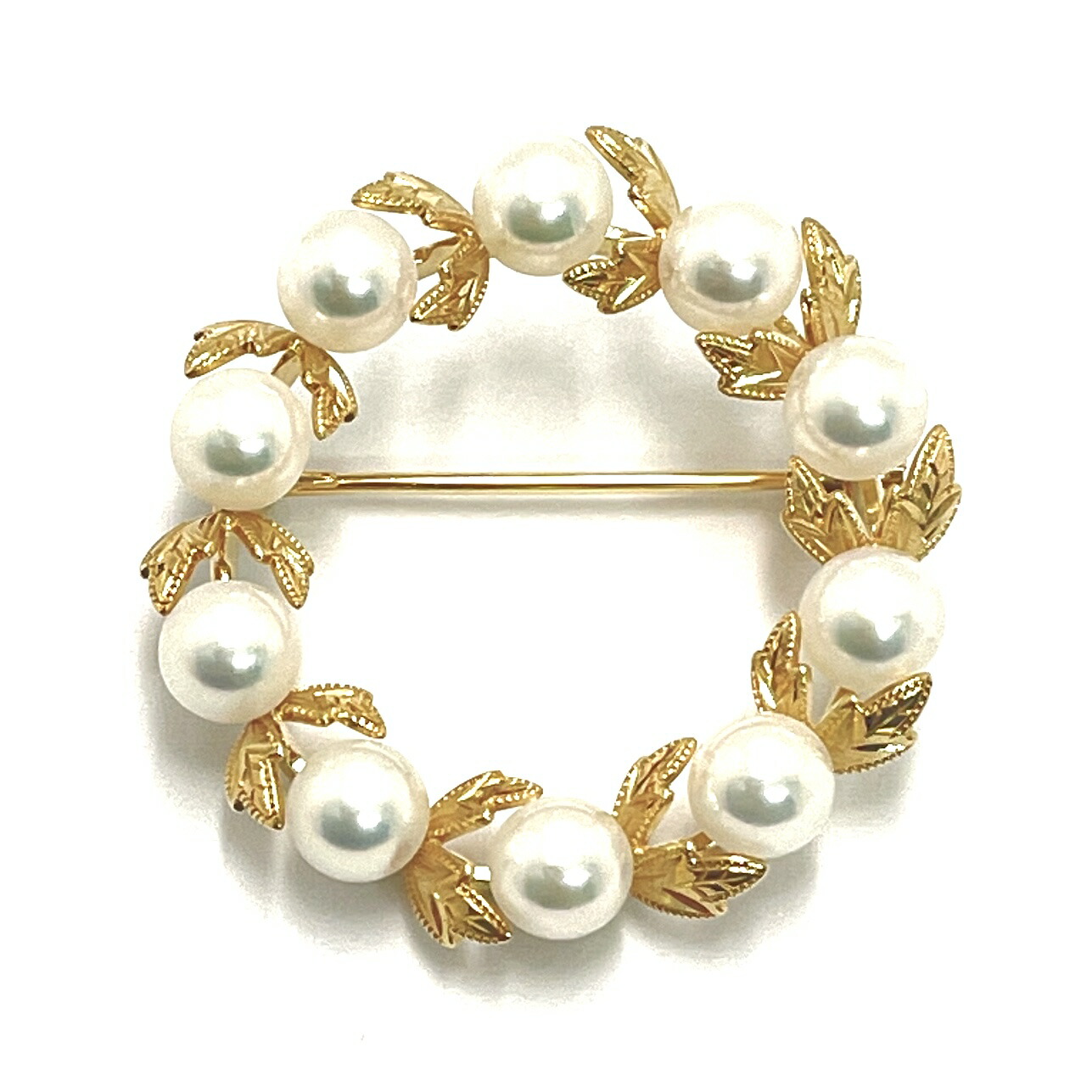 MIKIMOTO ミキモト　パールブローチ MIKIMOTO ミキモト パール 真珠 ダイヤモンド ピンブローチ