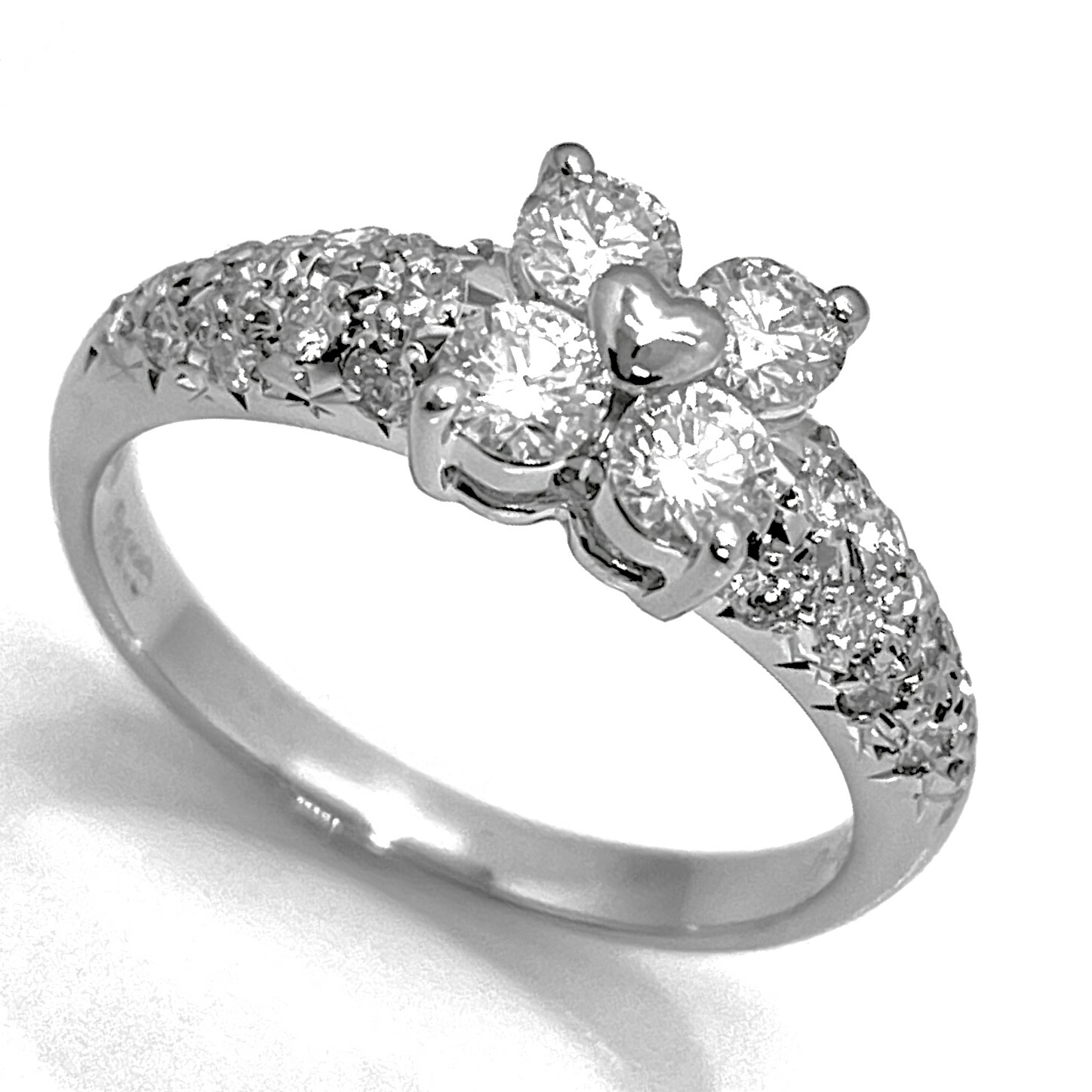 楽天市場】TASAKI / タサキ ハーフエタニティ ダイヤリング Pt900 0.64