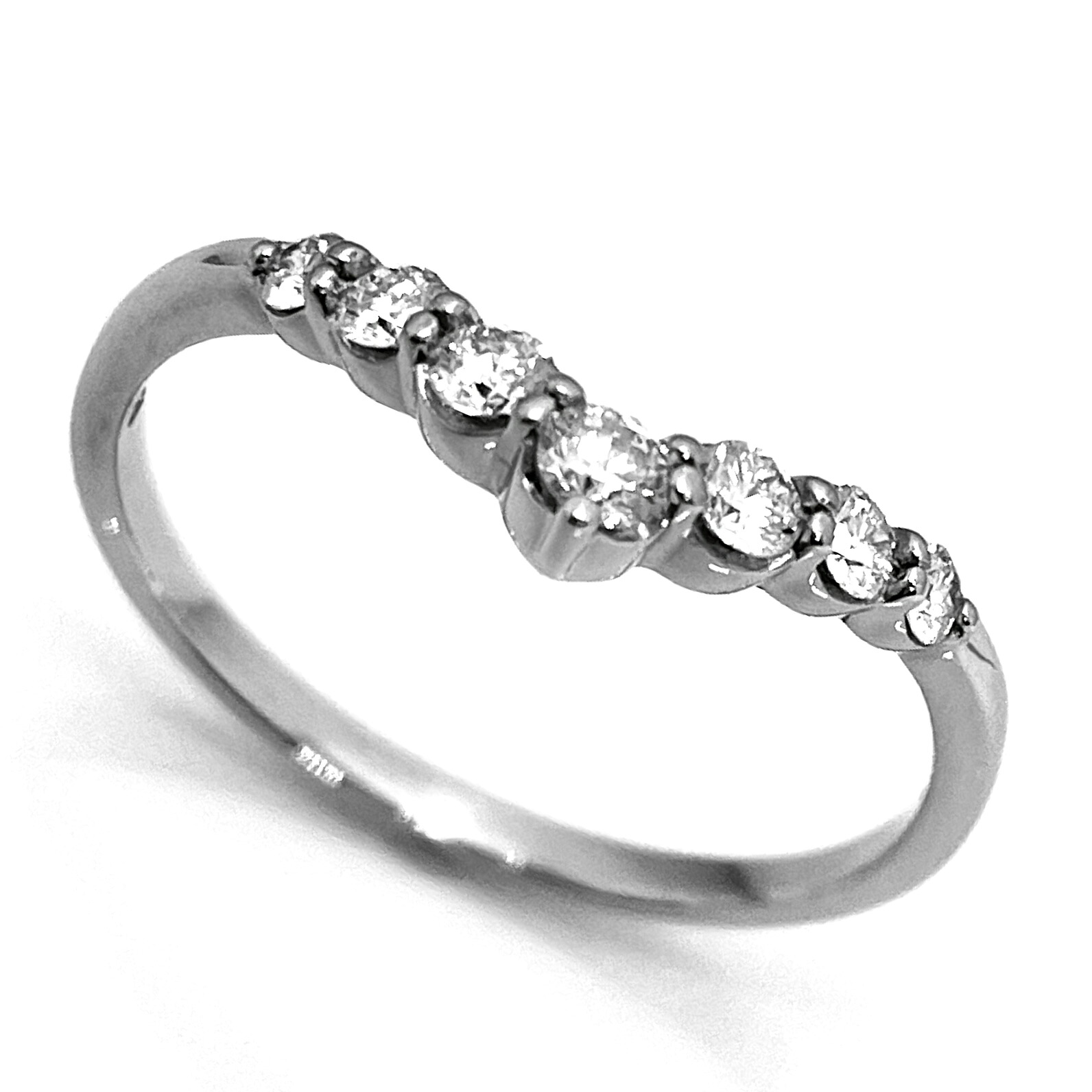 STAR JEWELRY / スタージュエリー ダイヤリング Pt950 0.20ct 12号 V字 【中古】 ダイヤモンド プレゼント|グランジェミー
