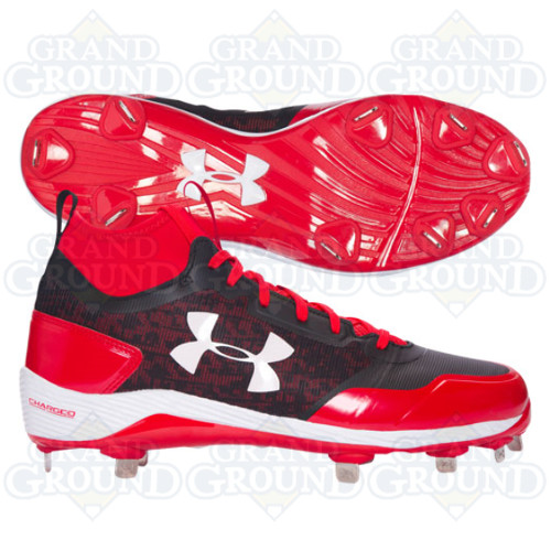 under armour men's heater metal mid baseball cleat