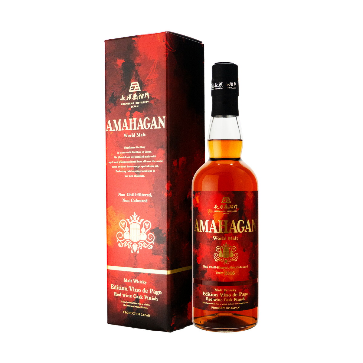 長濱蒸溜所　AMAHAGAN World Malt 歌舞伎座700ml 長濱浪漫ビールアマハガン - 長濱浪漫ビール