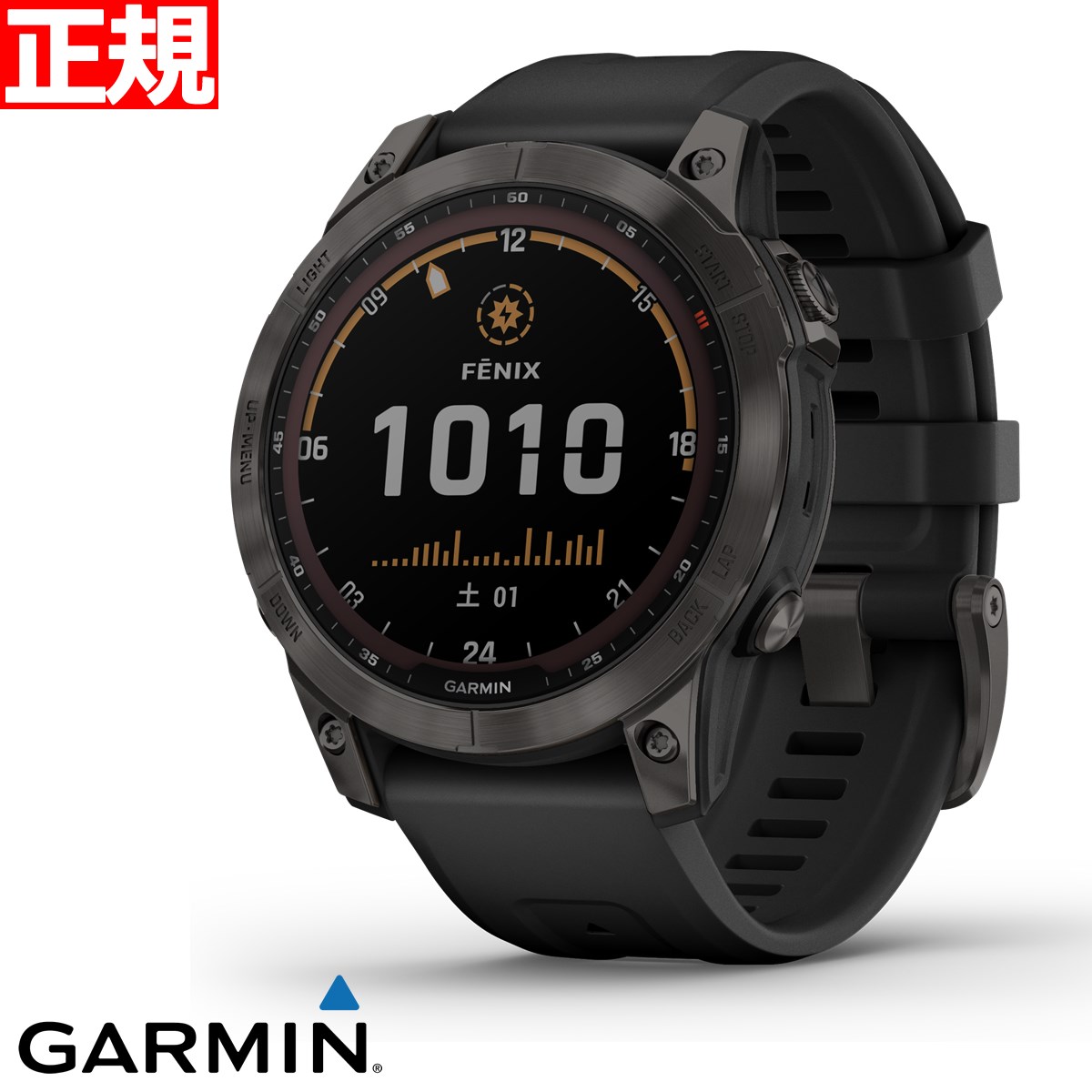 超目玉枠】 ガーミン GARMIN fenix 7 Sapphire Dual Power Ti Carbon