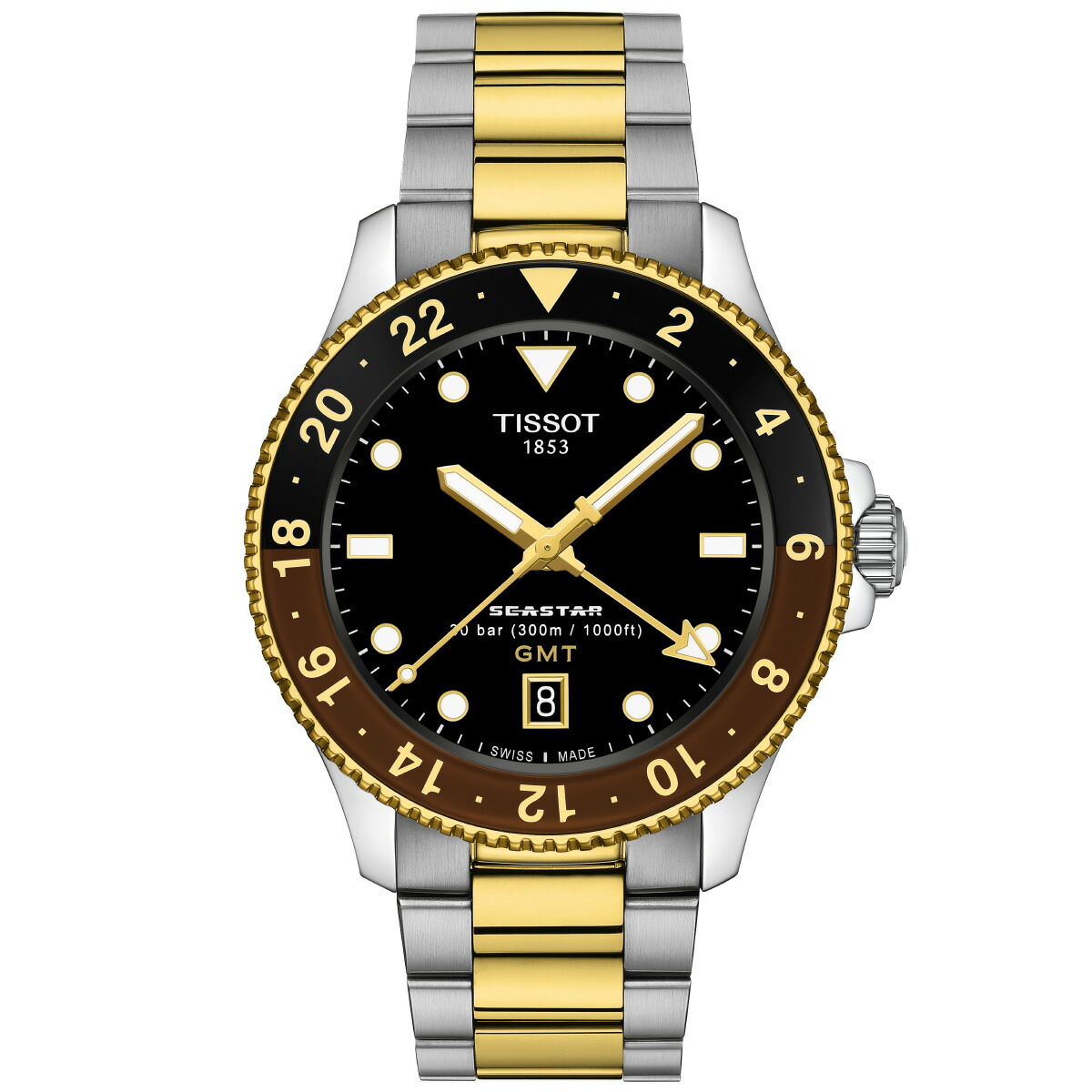【1等最大10万ポイント当たる！20日から！】【選べるノベルティー付き】ティソ TISSOT シースター SEASTAR 1000 クオーツ GMT T120.852.22.051.00 腕時計 メンズ