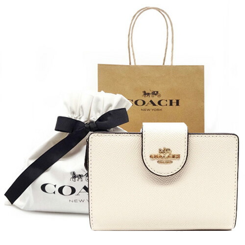 【コーチ職紙袋付き添い人 差し上げ物荷拵え無料】コーチ職 銭入れ COACH クロスグレイン なめし革 二つ折り銭入れ 6390 IMCHK COACH【新作 新品】【COACH コーチ職】【サイフ さいふ】【楽ギフ_荷拵え】【コンビニエンスストア受け取り証書相応う商いもの】