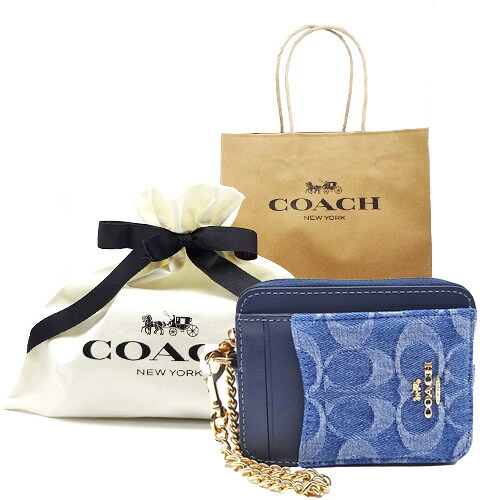 【コーチ紙袋付き ギフト包装無料】COACH コーチ カードケース コインケース パスケース 小銭 定期 デニム シグネチャー レザー CDM-29 IMTYV COACH ブランド カードケース【2026 新作モデル・新品】【COACH コーチ】【楽ギフ_包装】【コンビニ受取対応商品】 15,048円