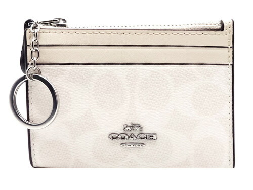 【コーチ 紙袋付き ギフト包装無料】COACH コーチ コインケース パスケース 小銭 定期 シグネチャー CW-870 SVXU5 88208 ホワイト【新作モデル・新品】【楽ギフ_包装】【コンビニ受取対応商品】｜入手困難品！ブランドグランセラー