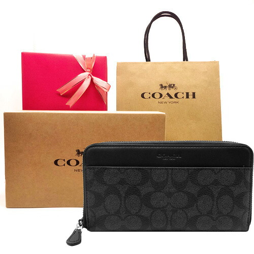 【コーチ箱 紙袋付き ギフト包装無料】コーチ 財布 COACH メンズ 長財布 シグネチャー ファスナー長財布 CY405 QBMI5 58112【新作人気モデル】 コ－チ財布 COACH財布 【コ－チ サイフ】【楽ギフ_包装】【送料無料】