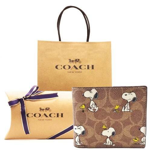⭐︎新品未使用⭐︎ COACH コーチ 二つ折り財布 スヌーピー COACH コーチ X ピーナッツ コラボ 2025新作 即発送可能