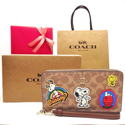 未使用品 COACH コーチ スヌーピー 長財布 ピンク ファスナー ディズニー 楽天市場】【SALE 新作 COACH】コーチ スヌーピー コラボ