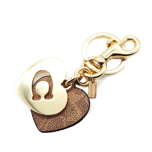 キーホルダー・キーリング COACH Signature Heart Key Ring CZ931 Coach] Keychain Signature Metal Heart Key Ring CZ931 IMXHE