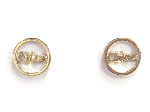 Grander Chloe Pierced Earrings Round Motif Ring Logo Chloe Pierced Earrings Round Motif Ring Logo 2e0373 Am1