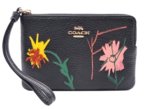 【コーチ ギフト包装無料 限定モデル】コーチ COACH ポーチ バスキア コラボ フラワー プリント リストレットポーチ 小物入れ C-5991 IMA47【COACH コーチ】【楽ギフ_包装】【コンビニ受取対応商品】｜入手困難品！ブランドグランセラー