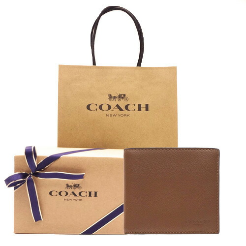 COACH コーチ 財布 新作 新品 メンズ ファスナー長財布 カーフ