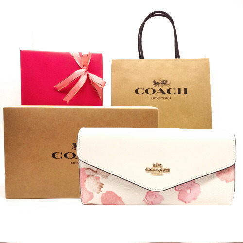 【コーチ職箱 紙袋付き添い人 差し上げ物荷拵え無料】コーチ職 銭入れ COACH 長銭入れ フローラルプリント 花柄 二つ折り長銭入れ CU-162 IMCAH COACH ブランド名【新作 新品 制限事項真似形】【COACH コーチ職】【サイフ さいふ】【楽ギフ_荷拵え】【コンビニエンスストア受け取り証書相応う商いもの】