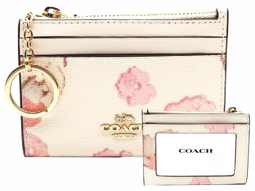 【コーチ職紙袋付き添い人 差し上げ物荷造り無料】COACH コーチ職 コインケース 通行手形容れもの 釣り銭 定期 フローラルプリント 花柄  CR-947 IMCAH【新作ひな形・新品】【COACH コーチ職】【楽ギフ_荷造り】【コンビニエンスストア受け取り証書相応う商いもの】