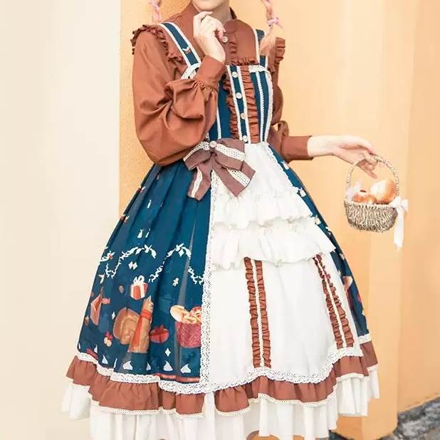 フリル レトロ ドレス 衣装 レディース ワンピース ドレス 長袖 萌袖 フリル袖 ノーカラー フレア フェミニン フリル リボン ボタン ヴィンテージ 異素材ミックス かわいい 大人可愛い きれいめ シンプル レトロ ガーリー 個性的 オールシーズン パーティー イベント
