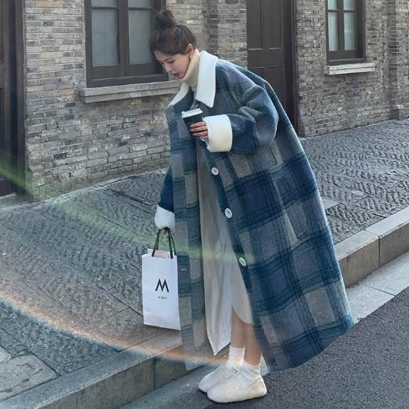 レディース コート チェスターコート ロング ダブルブレスト ドロップショルダー コクーン ウエストリボン オーバーサイズ かわいい 大人可愛い きれいめ カジュアル おしゃれ レトロ こなれ感 エレガント ヴィンテージ 都会的 ラグジュアリー ナチュラル チェック 秋｜グランスック