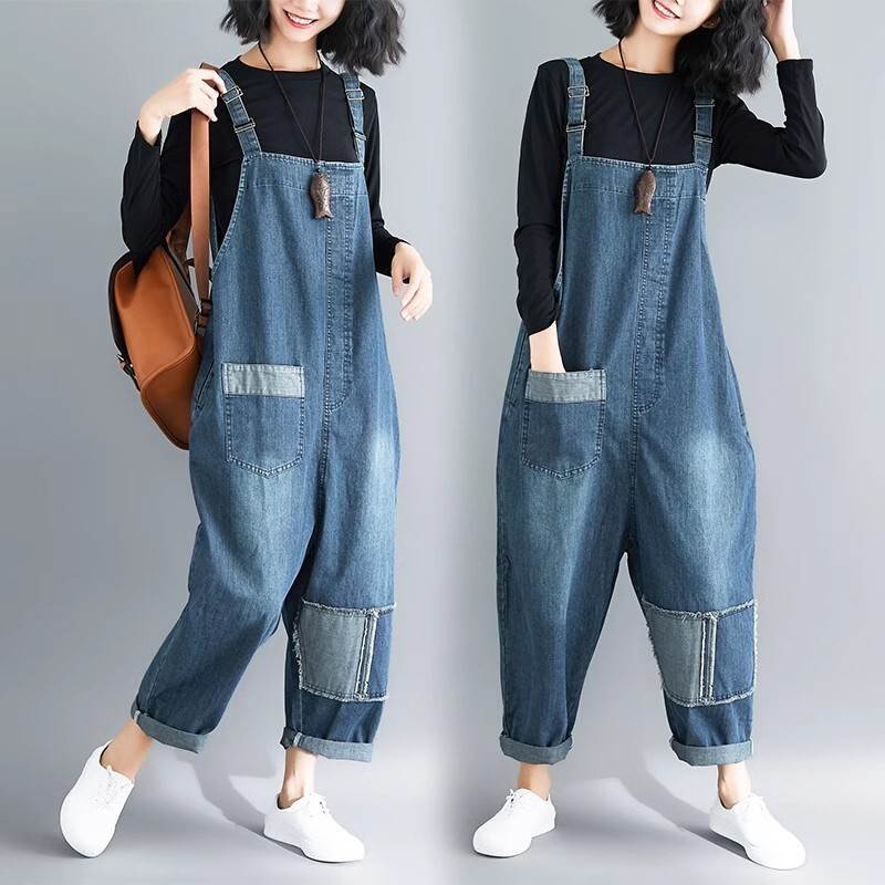 レディース オールインワン 9分丈 袖なし ノースリーブ スクエアネック ストレート デニム ブルーデニム 大人可愛い シンプル カジュアル おしゃれ ラフ 個性的 主役級 存在感 抜け感 都会的 クラシカル ベーシック 無地 春 夏 秋 ロングシーズン ママ 学生 学校 通学