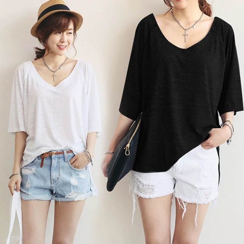 カットソー Tシャツ 半袖 Vネック ショート丈 かわいい 大人可愛い きれいめ シンプル カジュアル 大人 上品 おしゃれ かっこいい レトロ クール 女子 こなれ感 個性的 主役級 存在感 メンズライク ボーイッシュ 無地 オールシーズン レディース 女性用 OL 通勤 学生
