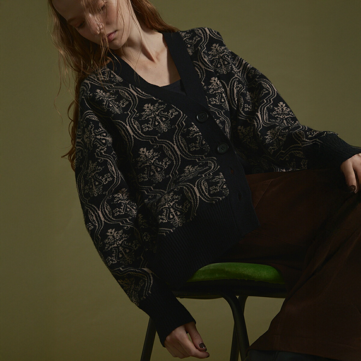 楽天市場】Ample アンプル ループフラワーメッシュニット カットソー