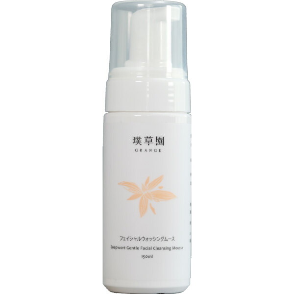 洗顔フォーム【グレンジ フェイシャルウォッシングムース 150ml】人気 天然成分 敏感肌 オーガニック 毛穴 ムース 泡洗顔 洗顔フォーム メンズ 男性 無添加 サボンソウ ローズマリー アロエベラ 髭剃り用 買い回り ポイント消化