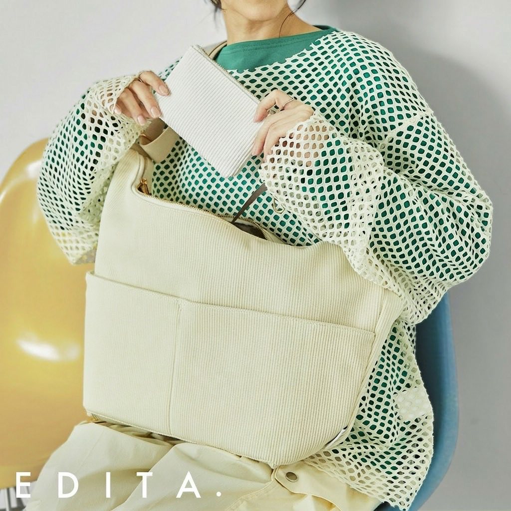 【1位】【LINE友達5%OFF】 池田真子 × エディータ EDITA ショルダーバッグ レディース 仕切り バッグ ショルダー ボディバッグ きれいめ 肩掛け 斜めがけ 収納 A4対応 ノートPC収納 大容量 大きめ マザーズバッグ 洗濯機で洗える おしゃれ ブランド edt-172