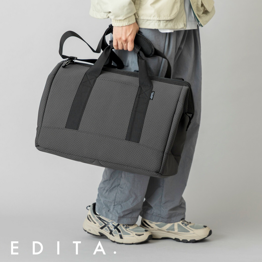 【LINE友達5%OFF】 ボストンバッグ メンズ ゴルフ 旅行 ボストン 出張 大容量 大きめ 肩掛け 斜めがけ ファスナー付き 旅行バッグ トラベルバッグ 実用的 軽量 軽い 1泊 2泊 3泊 おしゃれ 洗える ネオプレン 母の日 エディータ EDITA edt-005