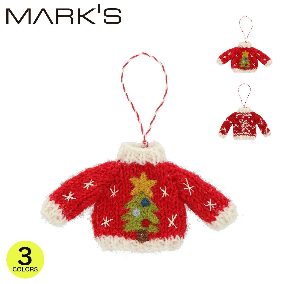 楽天市場】ニットオーナメント・モチーフ ニット リース ハンドメイド