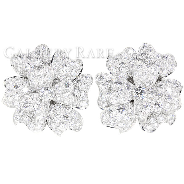 Gallery Rare Van Cleef Arpels Earrings Pavot Sm Flower Van Cleef Arpels Earrings Pavot Sm Flower Diamond Platinum 950 Pt950 Cli Jewelry Earclips