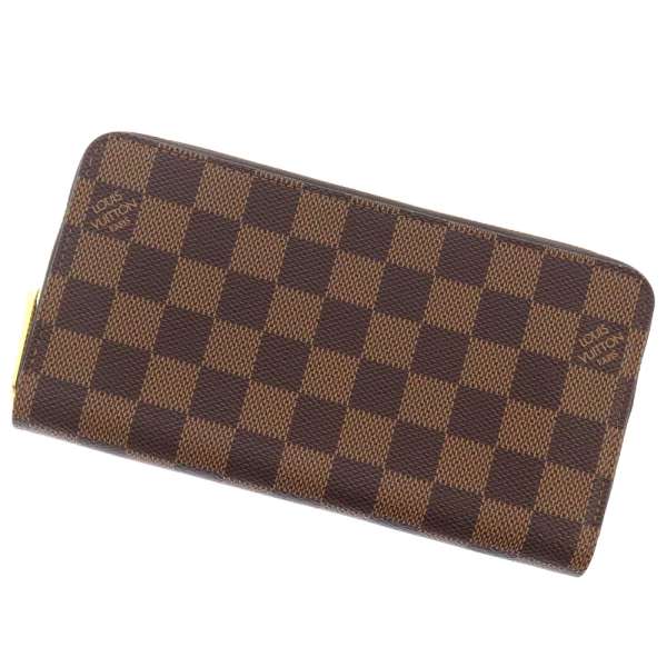 LOUIS VUITTON Damier Zippy Wallet Ebene Rose Ballerine N60046